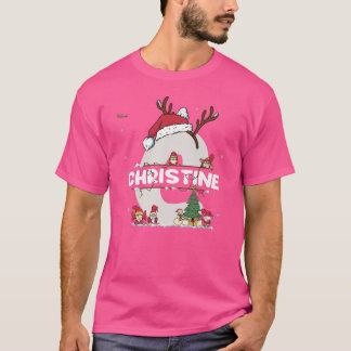 T-shirt Christine Christmasw Christine Nom pour les Noël d