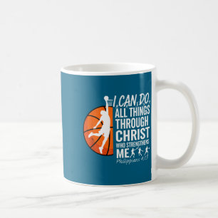 T-Shirt Christliches Basketball Philipper 4 13 Kaffeetasse