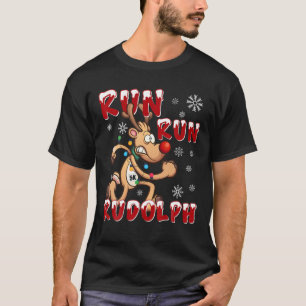 T-shirt Christmas 5K Run Rudolph Holiday Team Running