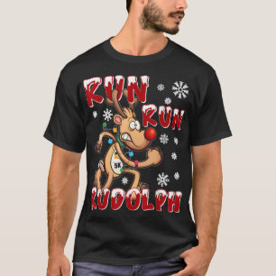 T-shirt Christmas 5K Run Rudolph Holiday Team Running