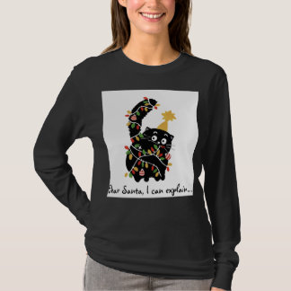 T-shirt Christmas Aesthetic Santa Cat Cute Funny