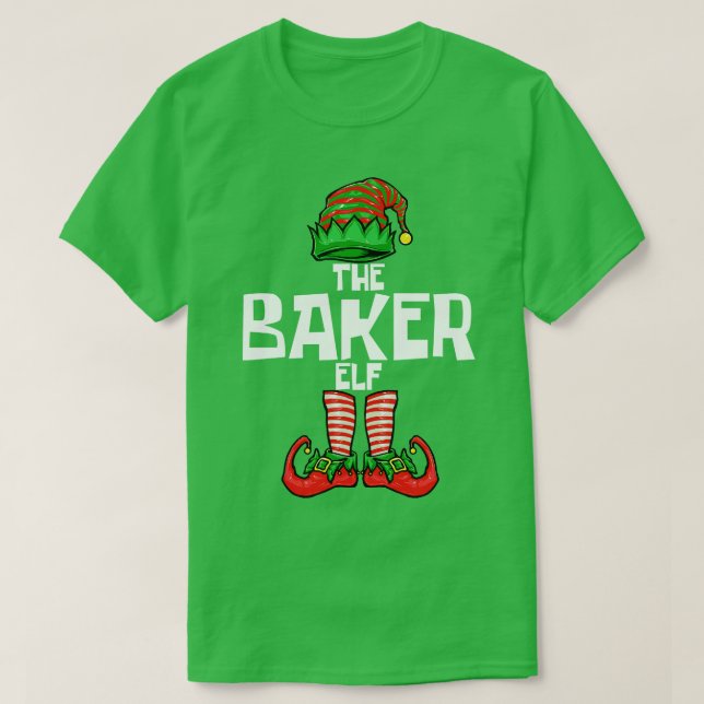 T-shirt Christmas Baker Elf (Design devant)