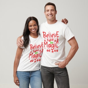 T-shirt Christmas Believe in Magic Cote