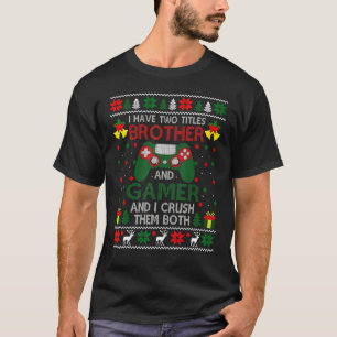 T-shirt Christmas Boys Men Video Cr Gaming Brothers Ugly S
