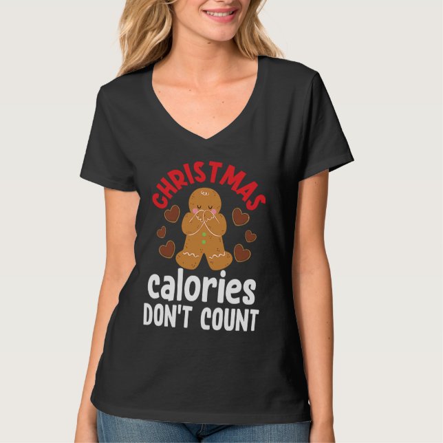 T-shirt Christmas Calories Don't Count (Devant)