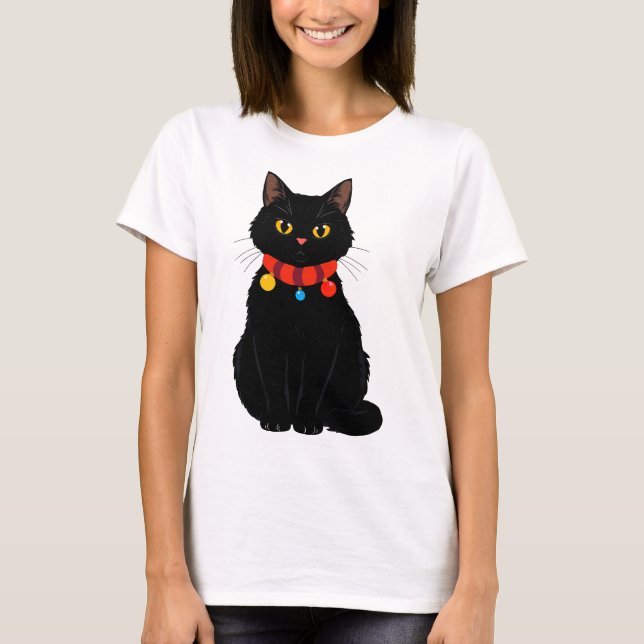 T-shirt Christmas Cat (Devant)
