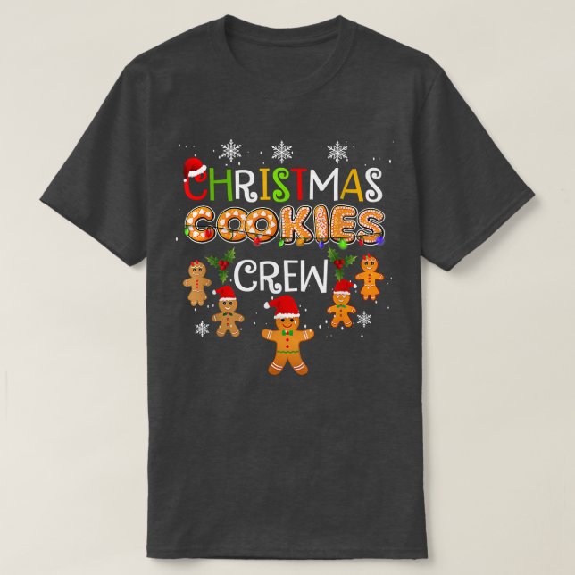 T-shirt Christmas Cookie Baking Crew Funny Pajamas Famille (Design devant)