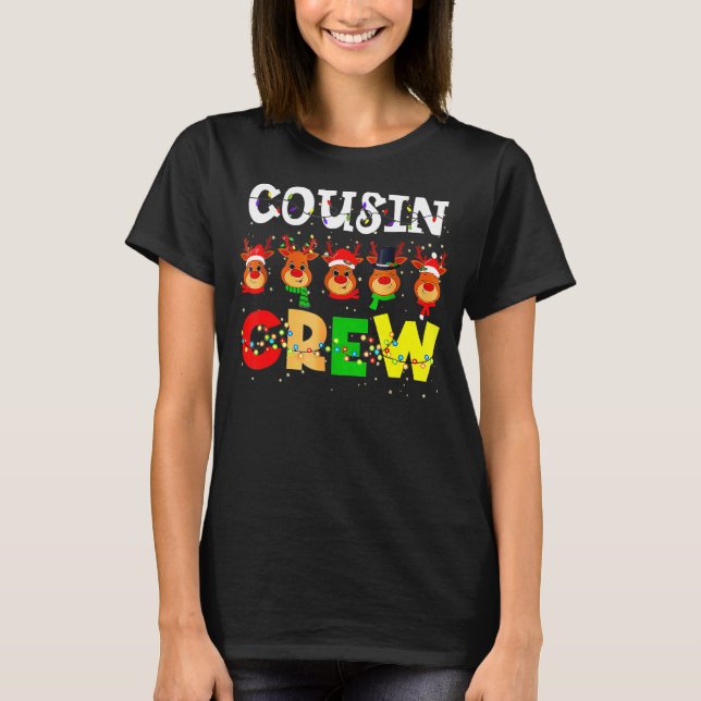 T-shirt Christmas Cousin Crew  Reindeer Matching Family Pa (Devant)