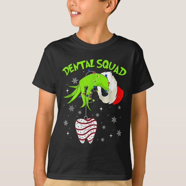 T-shirt Christmas Dental Squad Cute Dentist Dental Hygieni (Devant)