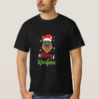 T-shirt Christmas Dog German Shepherd Merry Woofmas Gift