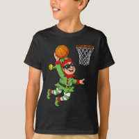 Christmas Elf Dunking Un Basketball Fun Boys Kids