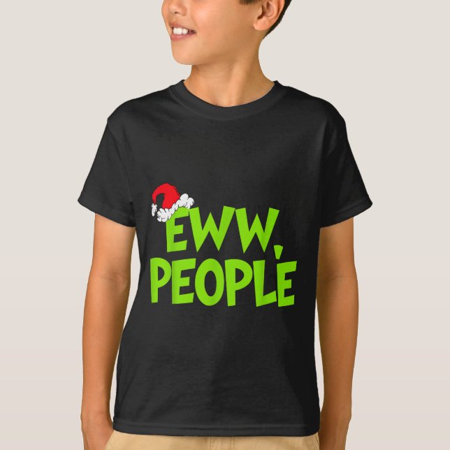 T-shirt Christmas Eww People Mens Women Funny Santa Hat Gr (Devant)