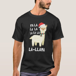 T-shirt Christmas Fa La Llama