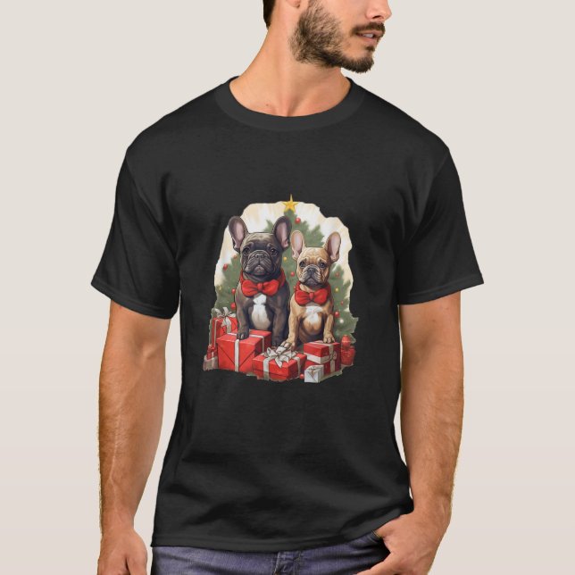 T-shirt Christmas French Bulldog French Bulldog Christmas  (Devant)