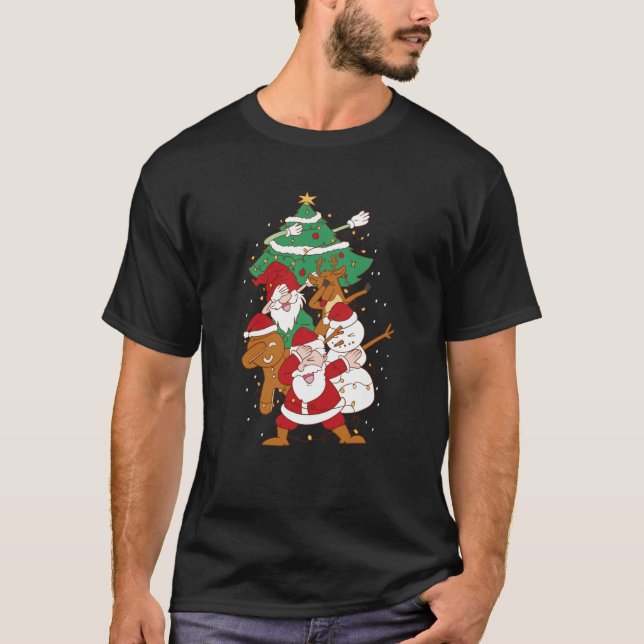 T-shirt Christmas Fun Santa Deer Elf Ginger (Devant)