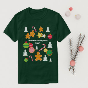 T-shirt Christmas Gingerbread Thème Nom et année de l'évén