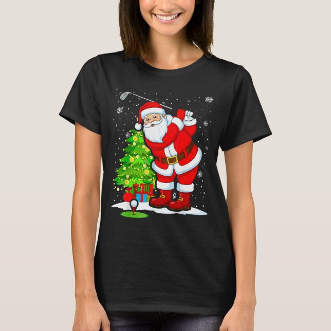 T-shirt Christmas Golf Santa Golfer Xmas Funny Christmas G (Devant)
