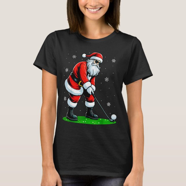 T-shirt Christmas Golf Santa Golfer Xmas Funny Christmas G (Devant)