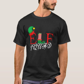 T-shirt Christmas Holiday Elf Squad Xmas Elves Funny 