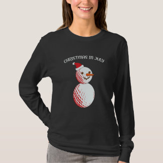 T-shirt Christmas In July Golf Snowman Summer Vacation