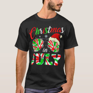T-shirt Christmas In July Santa Hat Tie Dye Sung Sum