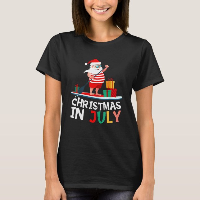 T-shirt Christmas In July Watermelon Xmas Tree Summer Men  (Devant)