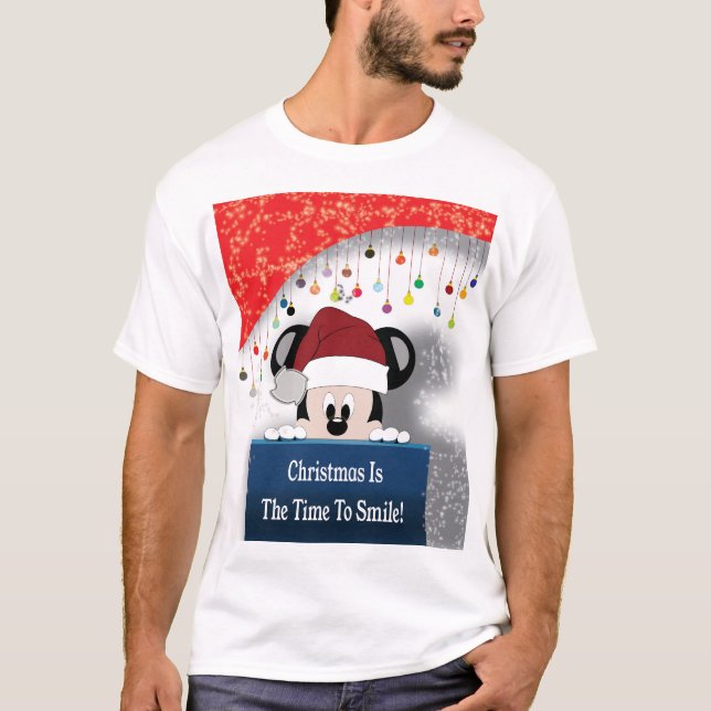 T-shirt Christmas Is the Time to Smile Tee (Devant)