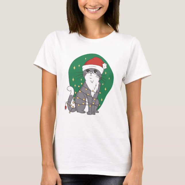 T-shirt Christmas Kitty (Devant)