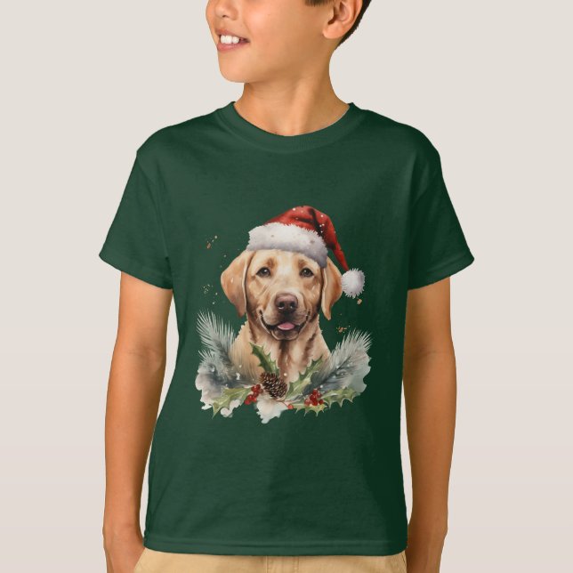 T-shirt Christmas Labrador (Devant)