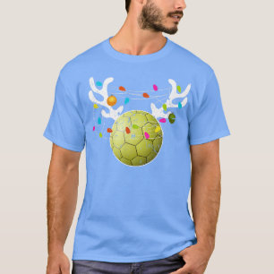 T-shirt Christmas Lights Handball Funny Xmas 85 