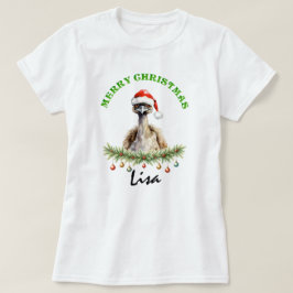 T-shirt Christmas Oz Animals Emu Matching Women's