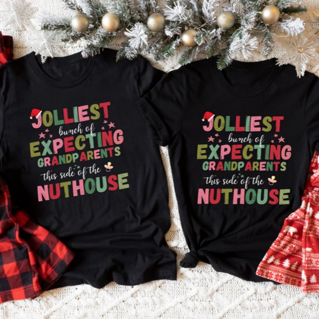 T-shirt Christmas Pregnancy Announcement Grandparents  (Créateur téléchargé)