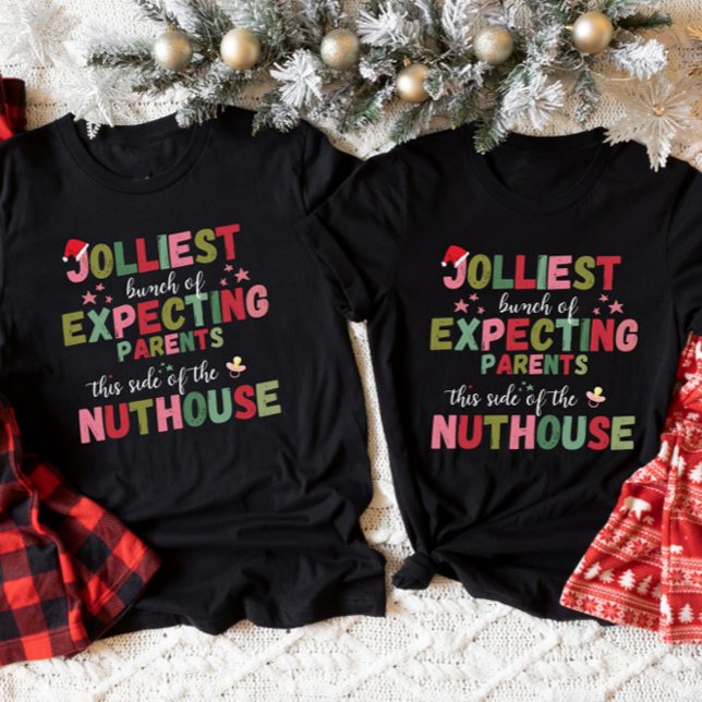 T-shirt Christmas Pregnancy Announcement Matching Couple  (Créateur téléchargé)