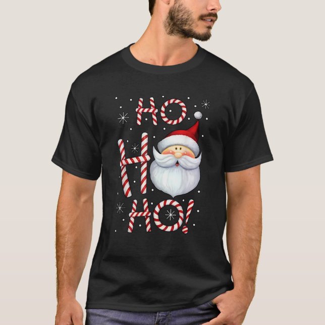 T-shirt Christmas Santa Claus Candy Cane  by Christmas San (Devant)