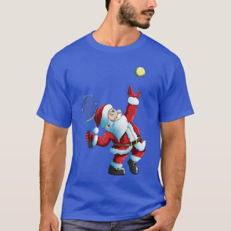 T-shirt Christmas Santa Clausennis Gameennis Racket friend