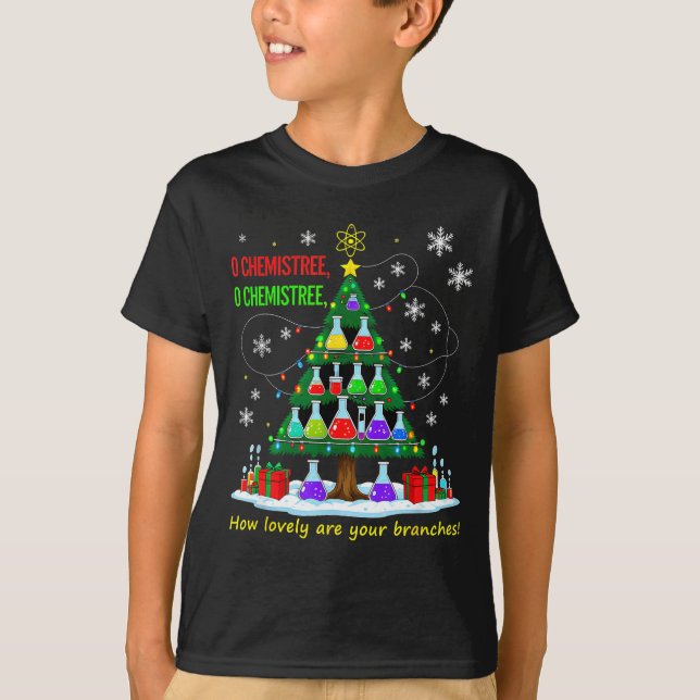 T-shirt Christmas Science Teacher 67 Meme Santa Oh Chemist (Devant)