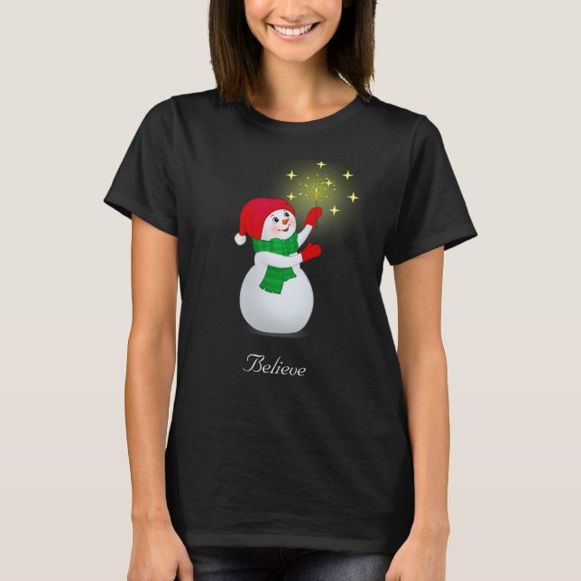T-shirt Christmas Snowman (Devant)