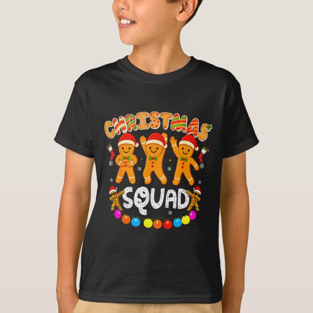 T-shirt Christmas Squad Funny Xmas Gingerbread Family Matc (Devant)