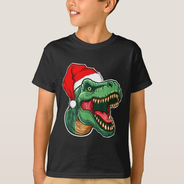 T-shirt Christmas T-rex  (Devant)