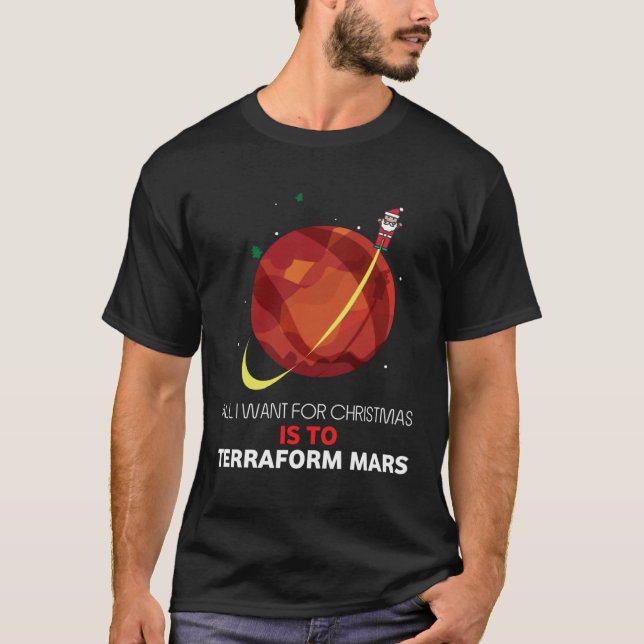 T-shirt Christmas Terraforming Mars  Christmas Board game  (Devant)