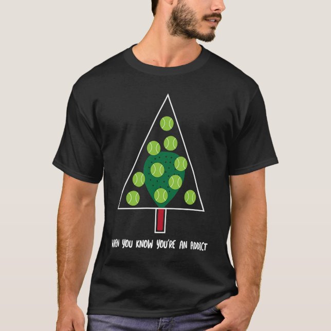 T-shirt Christmas Tree Padel Obsessed (Devant)