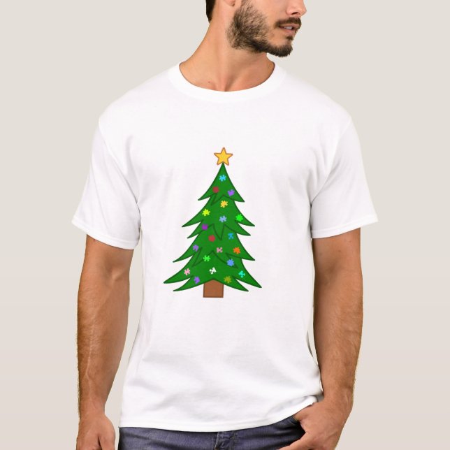 T-shirt Christmas Tree with Puzzle (Devant)