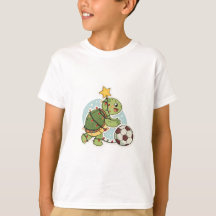 Christmas Turtle with Soccer Ball