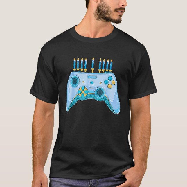 T-shirt Christmas  Video Game Controller Hanukkah Jewish G (Devant)