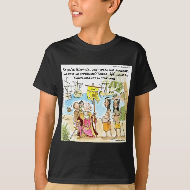 T-shirt Christophe Colomb Immigre En Amérique Drôle (Devant)