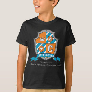 T-shirt Christopher Boys C nom et sens bouclier crête