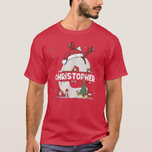 T-shirt Christopher Christmas tee w Christopher Name for f