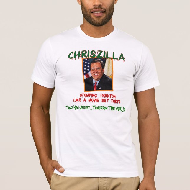 T-shirt ChrisZILLA - T d'hommes adaptés Christie de Gov. (Devant)