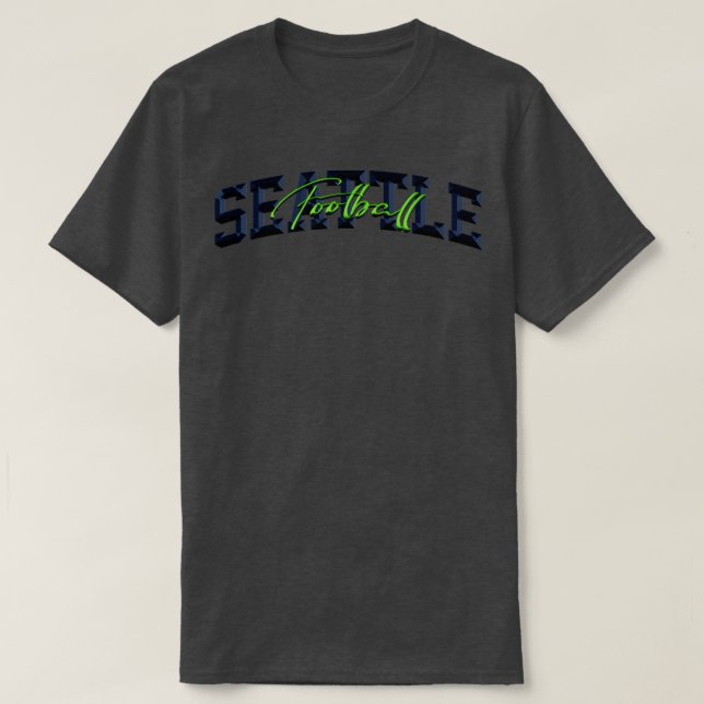 T-shirt Chrome 3D de Seattle (Design devant)