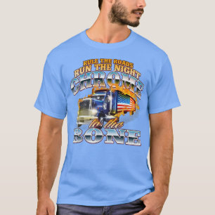 T-shirt Chrome À Bone Semi Truck Driver Trucking Tru